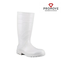 Bota PVC Branca Cano Longo Bracol