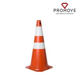 Cone PVC Laranja Branco 75cm